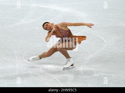 Natasha McKay, de Grande-Bretagne, pendant le patinage féminin individuel - Patinage gratuit le 11 e jour des Jeux Olympiques d'hiver de 2022 à Beijing, au stade intérieur de la capitale, à Beijing. Date de la photo: Mardi 15 février 2022. Banque D'Images