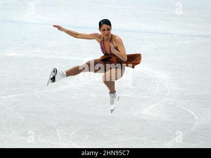 Natasha McKay, de Grande-Bretagne, pendant le patinage féminin individuel - Patinage gratuit le 11 e jour des Jeux Olympiques d'hiver de 2022 à Beijing, au stade intérieur de la capitale, à Beijing. Date de la photo: Mardi 15 février 2022. Banque D'Images