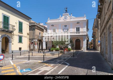 Piazza Garibaldi Square, San Vito Chietino, Abruzzes, Italie, Europe Banque D'Images