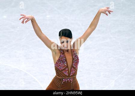 Natasha McKay, de Grande-Bretagne, pendant le patinage féminin individuel - Patinage gratuit le 11 e jour des Jeux Olympiques d'hiver de 2022 à Beijing, au stade intérieur de la capitale, à Beijing. Date de la photo: Mardi 15 février 2022. Banque D'Images