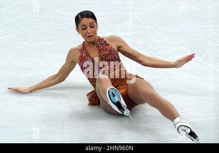 Natasha McKay, de Grande-Bretagne, pendant le patinage féminin individuel - Patinage gratuit le 11 e jour des Jeux Olympiques d'hiver de 2022 à Beijing, au stade intérieur de la capitale, à Beijing. Date de la photo: Mardi 15 février 2022. Banque D'Images