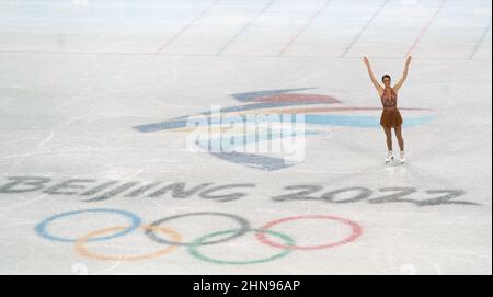 Natasha McKay, de Grande-Bretagne, pendant le patinage féminin individuel - Patinage gratuit le 11 e jour des Jeux Olympiques d'hiver de 2022 à Beijing, au stade intérieur de la capitale, à Beijing. Date de la photo: Mardi 15 février 2022. Banque D'Images