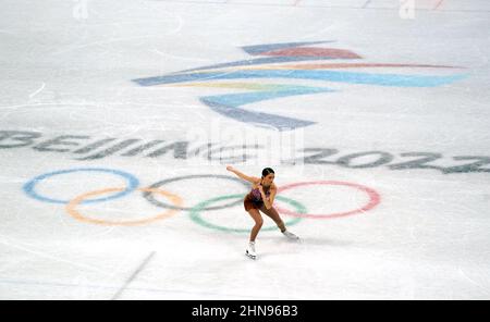 Natasha McKay, de Grande-Bretagne, pendant le patinage féminin individuel - Patinage gratuit le 11 e jour des Jeux Olympiques d'hiver de 2022 à Beijing, au stade intérieur de la capitale, à Beijing. Date de la photo: Mardi 15 février 2022. Banque D'Images