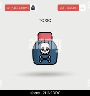 Icône de vecteur simple toxique. Illustration de Vecteur