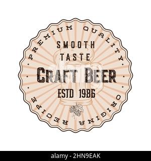 Logo Craft Beer - illustration vectorielle. Illustration de Vecteur