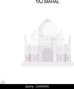 Icône de vecteur simple Taj mahal.Modèle de conception de symbole d'illustration pour élément d'interface utilisateur Web mobile. Illustration de Vecteur