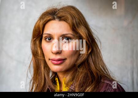 Oslo, Norvège. 15th févr. 2022. Oslo 20220215.l'actrice norvégienne Sara Khorami participe au film Full Coverage, qui est en première dans les cinémas norvégiens de nos jours. Mardi, le film a été présenté à la presse au cinéma Vika à Oslo. Photo: Haakon Mosvold Larsen/NTB crédit: NTB Scanpix/Alamy Live News Banque D'Images