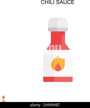 Icône vecteur simple de sauce Chili. Modèle de conception de symbole d'illustration pour élément d'interface utilisateur Web mobile. Illustration de Vecteur