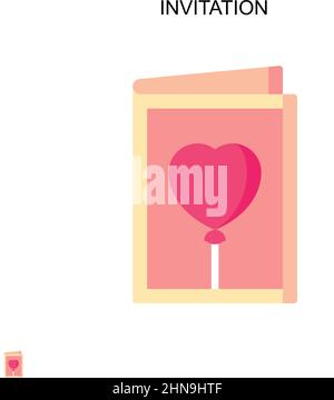 Icône de vecteur simple d'invitation.Modèle de conception de symbole d'illustration pour élément d'interface utilisateur Web mobile. Illustration de Vecteur