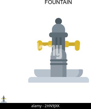 Icône vectorielle simple Fountain.Modèle de conception de symbole d'illustration pour élément d'interface utilisateur Web mobile. Illustration de Vecteur