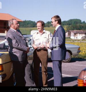 Der Bürgermeister, Fernsehserie, Deutschland 1979 - 1980, Folge 'Geheimdiplomatique', Darsteller: Gustal Bayrhammer, til Erwig, Frank Strecker Banque D'Images