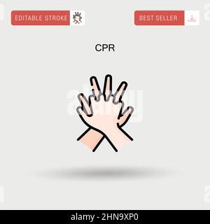 Icône de vecteur simple CPR. Illustration de Vecteur