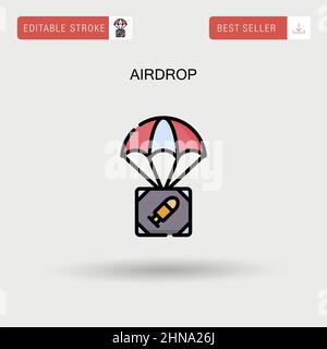 Icône de vecteur simple AirDrop. Illustration de Vecteur