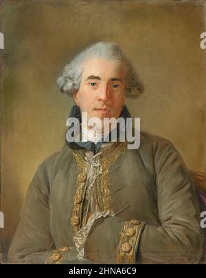 Théophile van Robais (1732-1799) Portrait dans les pastels de Jean-Baptiste Perronneau (1715-1783) créé en 1770. Banque D'Images