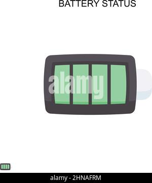 Icône de vecteur simple d'état de la batterie. Modèle de conception de symbole d'illustration pour élément d'interface utilisateur Web mobile. Illustration de Vecteur