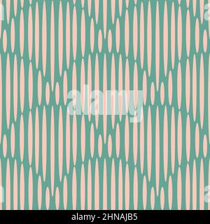 Arrière-plan sans couture à motif abstrait festonné vectoriel. Toile de fond avec formes texturées de grunge en un seul trait de pinceau. Motif bleu rose. Vague Illustration de Vecteur