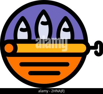 Icône de couleur de boîte de sardines. Illustration du poisson en conserve, du hareng, du sprat. Icône de nourriture vectorielle pour la conception de sites Web isolée sur fond blanc. Illustration de Vecteur