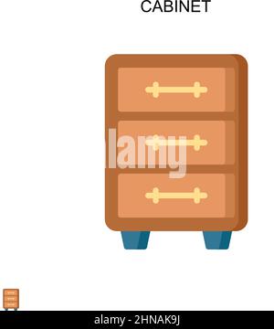 Icône de vecteur simple de l'armoire.Modèle de conception de symbole d'illustration pour élément d'interface utilisateur Web mobile. Illustration de Vecteur