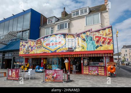 Fabuleux Wilsons Amusements sur le front de mer à Bridlington, East Yorkshire, Royaume-Uni. Banque D'Images