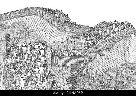 Le grand mur de la Chine, Badaling section Banque D'Images