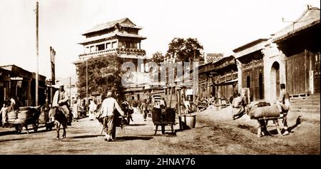 Porte de la victoire, Pékin, Chine, début 1900s Banque D'Images