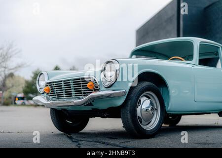 Voiture de sport japonaise bleue vintage Banque D'Images