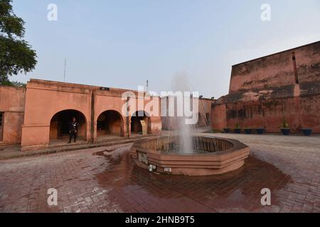 Amritsar, Punjab, Inde - 6 août 2019 : le fort de Gobindgarh, qui a été construit comme fort militaire il y a plus de 300 ans. Banque D'Images