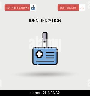 Identification icône de vecteur simple. Illustration de Vecteur