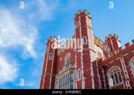 Vue ensoleillée sur Evans Hall à Oklahoma Banque D'Images