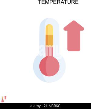 Icône de vecteur simple de température.Modèle de conception de symbole d'illustration pour élément d'interface utilisateur Web mobile. Illustration de Vecteur