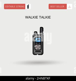 Talkie-walkie icône de vecteur simple. Illustration de Vecteur