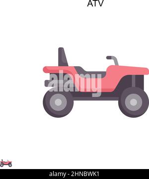 Icône de vecteur simple ATV.Modèle de conception de symbole d'illustration pour élément d'interface utilisateur Web mobile. Illustration de Vecteur