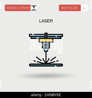 Icône de vecteur simple laser. Illustration de Vecteur