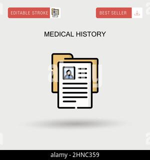 Histoire médicale icône de vecteur simple. Illustration de Vecteur