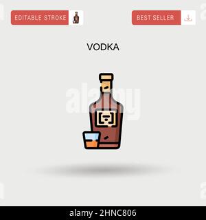 Vodka simple vecteur icône. Illustration de Vecteur