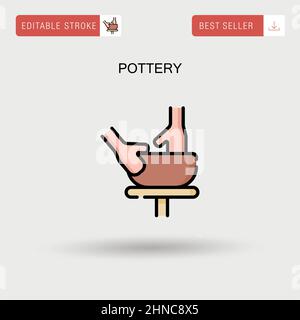 Icône de vecteur simple de poterie. Illustration de Vecteur