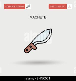 Icône de vecteur simple machete. Illustration de Vecteur