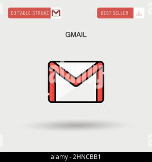 Icône de vecteur simple Gmail. Illustration de Vecteur