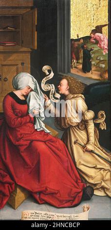 Bernhard Strigel (1460-1528). L'Annonciation à Sainte Anne. CA. 1505-1510. Huile sur le panneau. 58 x 30 cm. Né dans une famille d'artistes à Memmingen, GE Banque D'Images