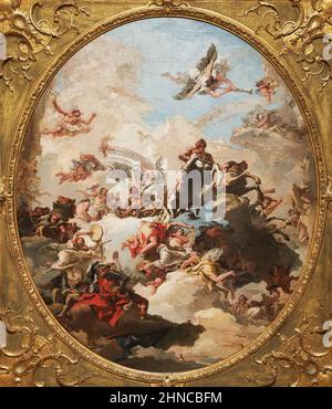 Giandomenico Tiepolo (1727-1804). L'apothéose d'Hercules. CA. 1765. Huile sur toile. 101,3 x 85,5 cm. Giandomenico Tiepolo était un rococo pa italien Banque D'Images