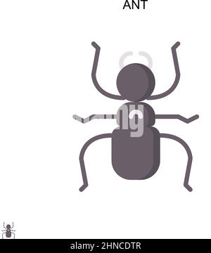 Icône de vecteur simple ANT.Modèle de conception de symbole d'illustration pour élément d'interface utilisateur Web mobile. Illustration de Vecteur