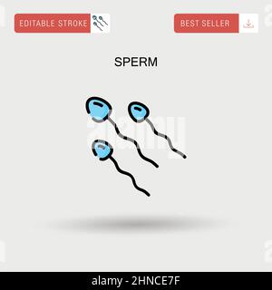 Icône de vecteur simple de sperme. Illustration de Vecteur