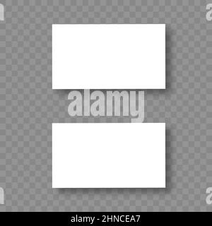 Carte de visite vierge. Cartes de marque réalistes, publicité de la présentation. Illustration vectorielle isolée sur fond transparent Illustration de Vecteur