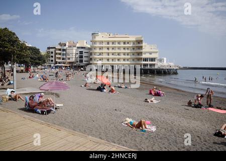 Playa del Médano, El Médano, sud de Ténérife, îles Canaries, Espagne, Février 2022 Banque D'Images