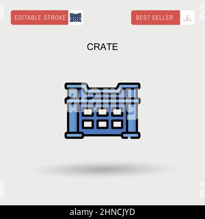 Icône de vecteur simple de caisse. Illustration de Vecteur