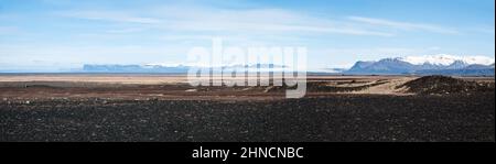 Autour de l'Islande - champs de Lava, Skaftafell, Virkisjökull Banque D'Images