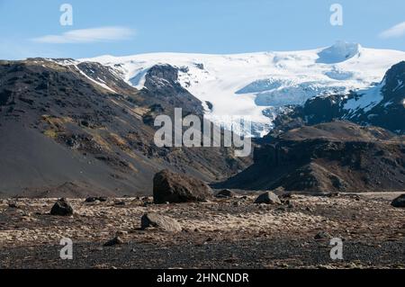 Autour de l'Islande - pied d'un glacier Banque D'Images