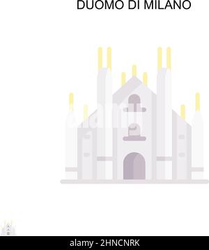 Duomo di milano icône de vecteur simple. Modèle de conception de symbole d'illustration pour élément d'interface utilisateur Web mobile. Illustration de Vecteur