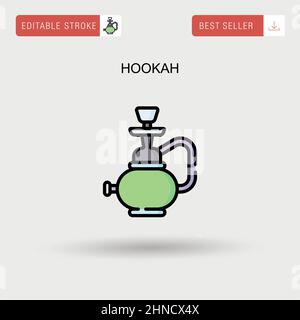 Icône de vecteur simple du narguilé. Illustration de Vecteur