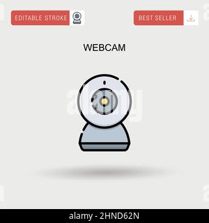Icône de vecteur simple de webcam. Illustration de Vecteur